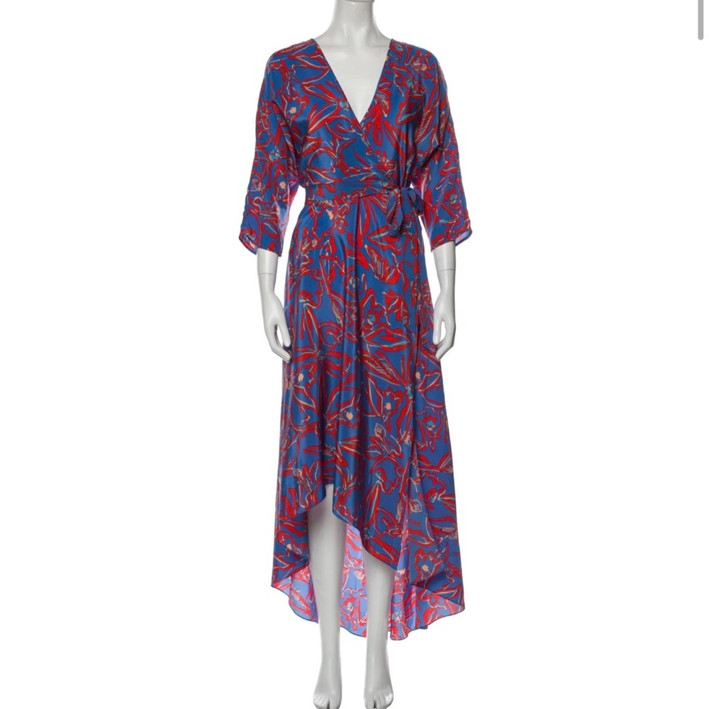 Diane Von Furstenberg Silk Wrap Eldsen Floral Dress DVF